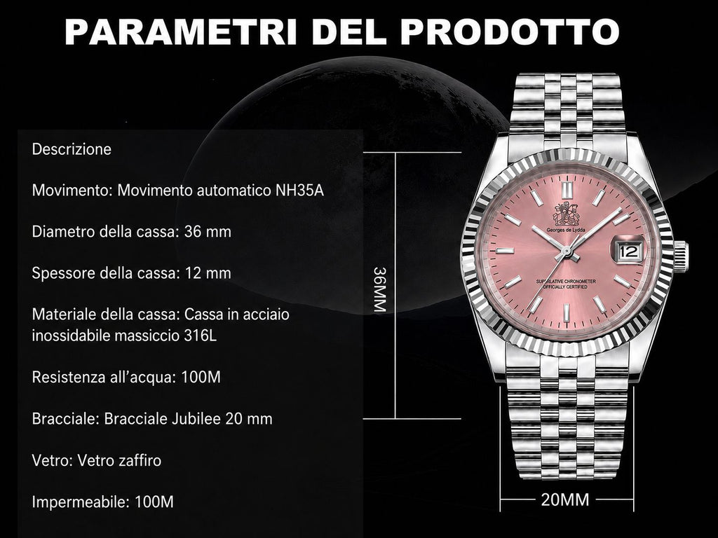 Orologio automatico, collezione Premium Georges de Lydda
